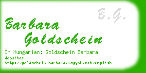 barbara goldschein business card